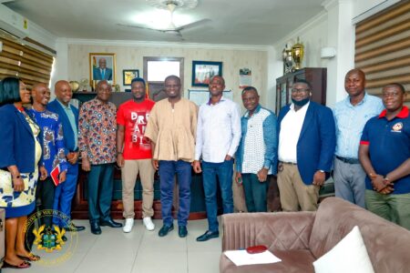 Baby Jet U-16 Tournament: Asamoah Gyan pays courtesy call on Sports Minister ahead of event - MyJoyOnline.com
