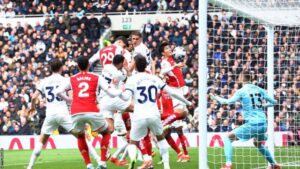EPL: Arsenal beat rivals Spurs in North London Derby to keep title race unblemished